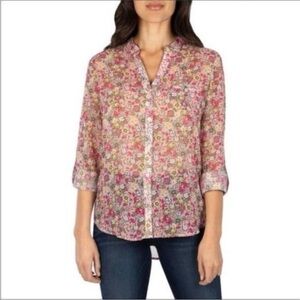 KUT from the Kloth Jasmine Floral Button Down Top XL